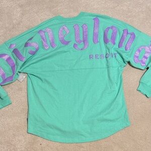Disney Mint Green and Purple Spirit Jersey Top Size Large